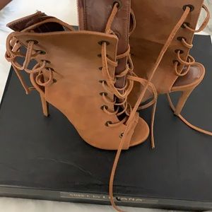 Shoe Republic lace up booties